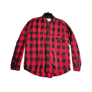 Vintage Goouch L/S Red Plaid Button Down Shirt Mens Large